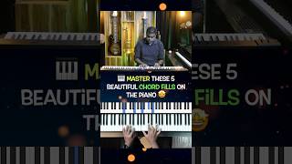 🎹 5 Easy Chord Fills on the Piano for ANY Progression 🤩 #pianotutorial #piano #music
