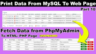 How to Display fetch data from database in PHP | Select and Fetch data from MySQL | cyber warriors