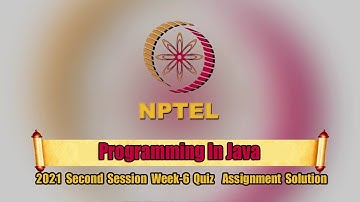 Swayam | Programming In Java Week-6 Quiz Assignment Solution | NPTEL