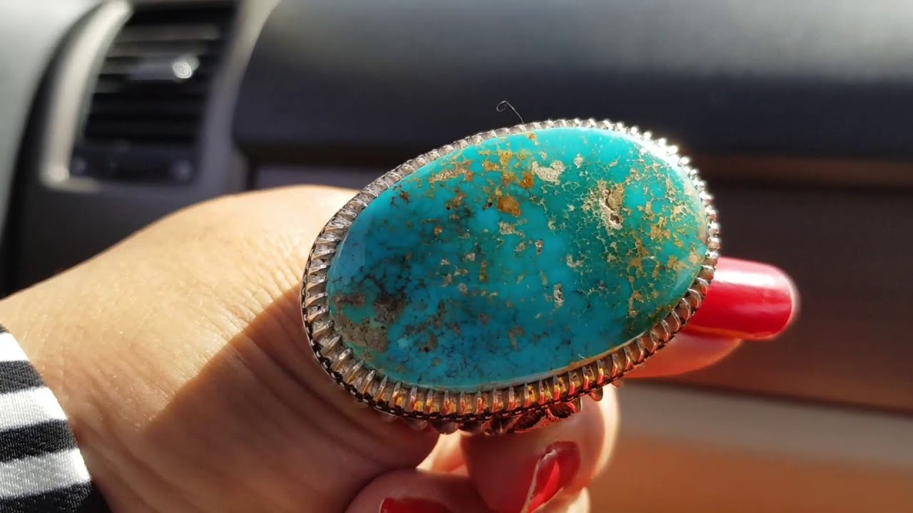Sparkling Iranian Turquoise (Ferozah) ring - tested under the sunlight! - Venus Lopez Vlogs