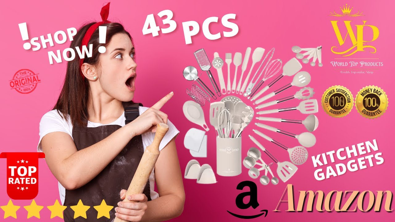 Umite Chef Silicone Kitchen Cooking Utensil Set 43 pcs Spatula Set