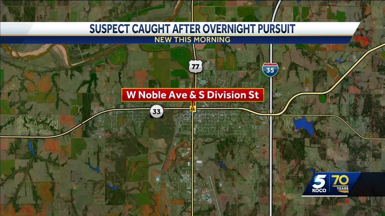 Suspect in custody after overnight pursuit in Guthrie - YouTube