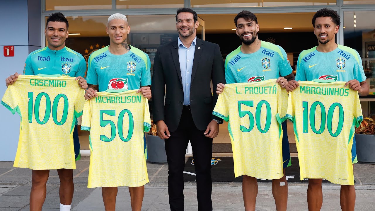 HOMENAGEM NA SELEÇÃO BRASILEIRA! Veja as IMAGENS do segundo TREINO DA SELEÇÃO na Granja Comary!