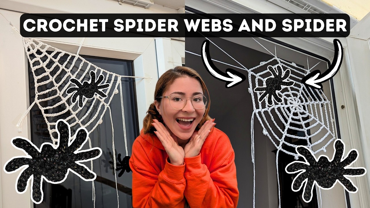 Легкое руководство по вязанию паутины крючком | 2 стиля для декора на Хэллоуин!