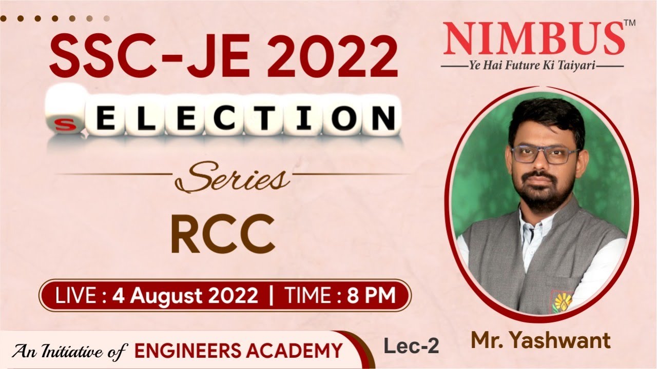 RCC for SSC JE 2022 (CE) - 🔴 Live Class | Selection Series | L-2