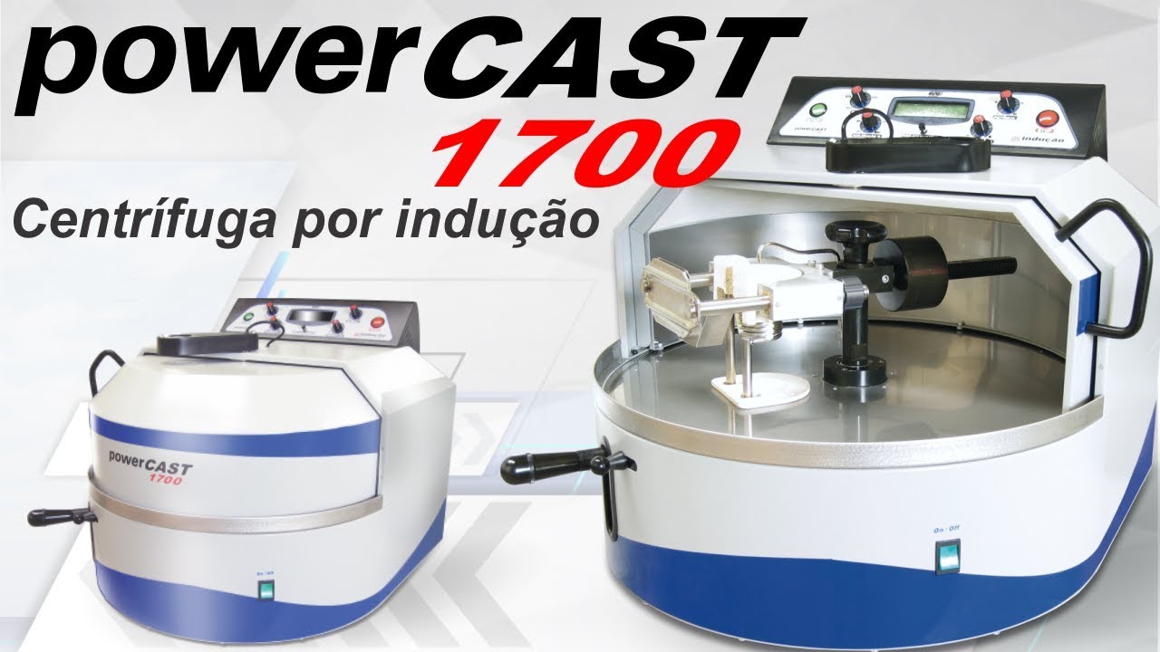 Centrífuga Power Cast 1700 EDG Fundição de todos os metais sem utilização de maçarico