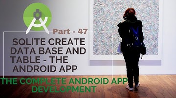 SQLite Create Database and table  | Part 47 |  The Complete Android App Development