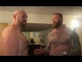 "LOOK AT MY ABS AND YOURS!" TYSON FURY MEETS THOR! INVITES HIM TO JOIN CAMP TO HELP HIM GET IN SHAPE