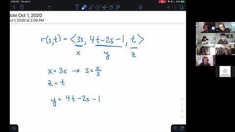 MTH 234 -- Parametrized Surface to Cartesian -- Office Hours