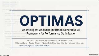 KDD 2026-Optimas: An Intelligent Analytics-Informed Generative AI Framework for Performance Optimiz.
