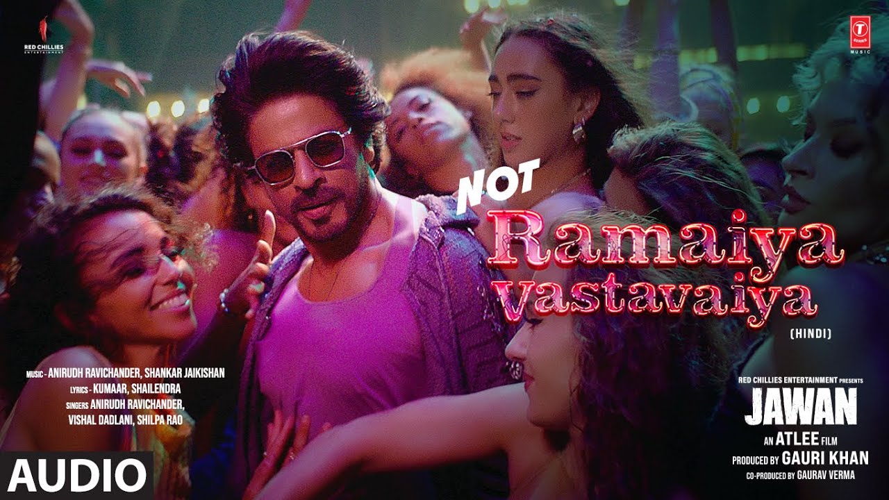 NOT RAMAIYA VASTAVAIYA Audio  Shah Rukh Khan  Atlee  Anirudh  Nayanthara  Vishal D  Shilpa R