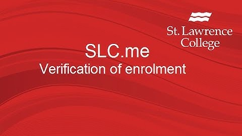 SLC.me - verification of enrolment