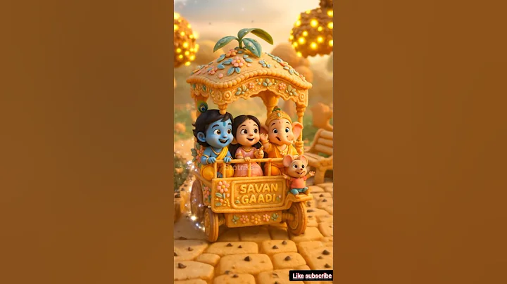 “little krishna radha ganesha cartoon | biscuit wonderland fantasy world | kids 3D animation story” thumbnail