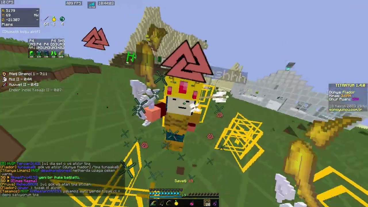 50X GOK 3X AMETLİ GOK 1X ZEHİR 1X BUZ 3X KAN KESME PVP