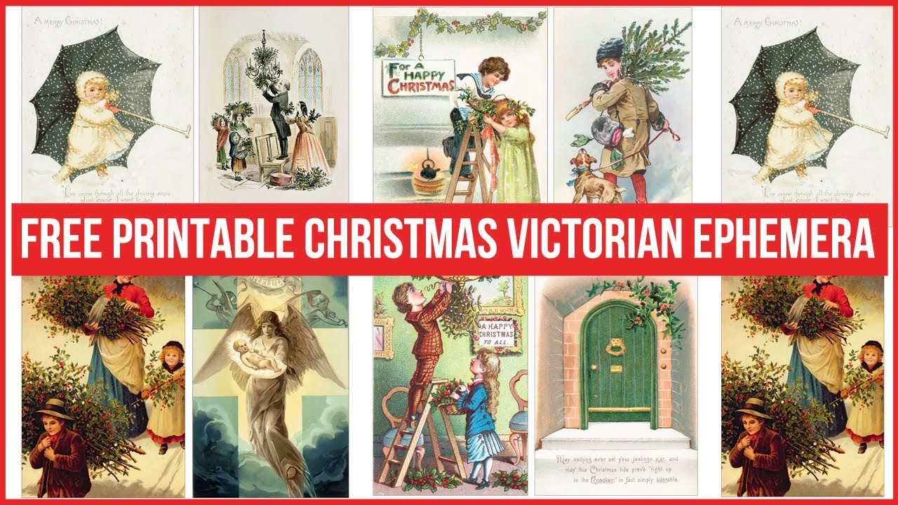 🎁 Free Printable Victorian Christmas Ephemera | Friday freebie free printables craft giveaway - YouTube free-printable-victorian-christmas-ephemera-friday-freebie-free-printables-craft-giveaway-youtube