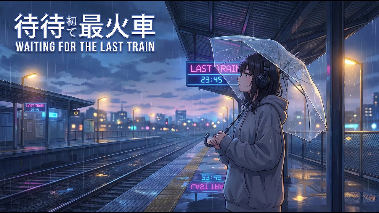 Waiting for the Last Train in the Rain 🚆 Rainy Lofi Anime Beats for Relax, Study & Sleep
