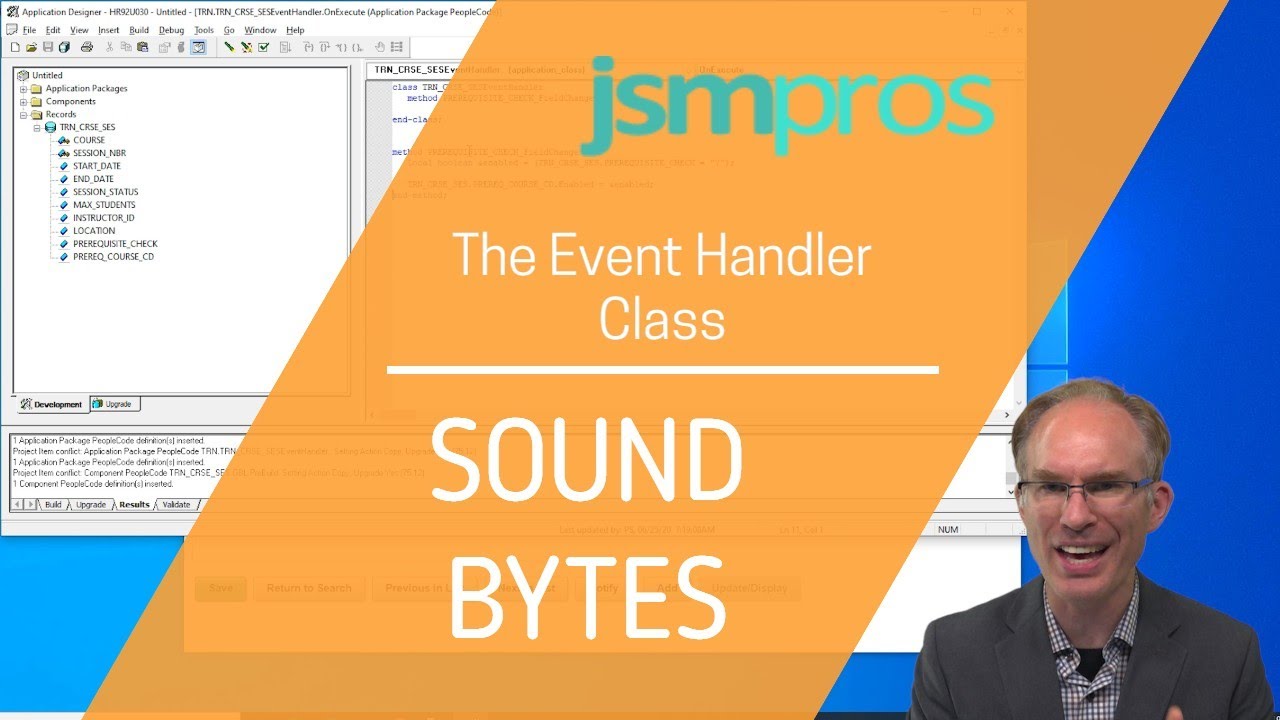 PeopleTools Sound Bytes Episode 23: The Event Handler Class - YouTube