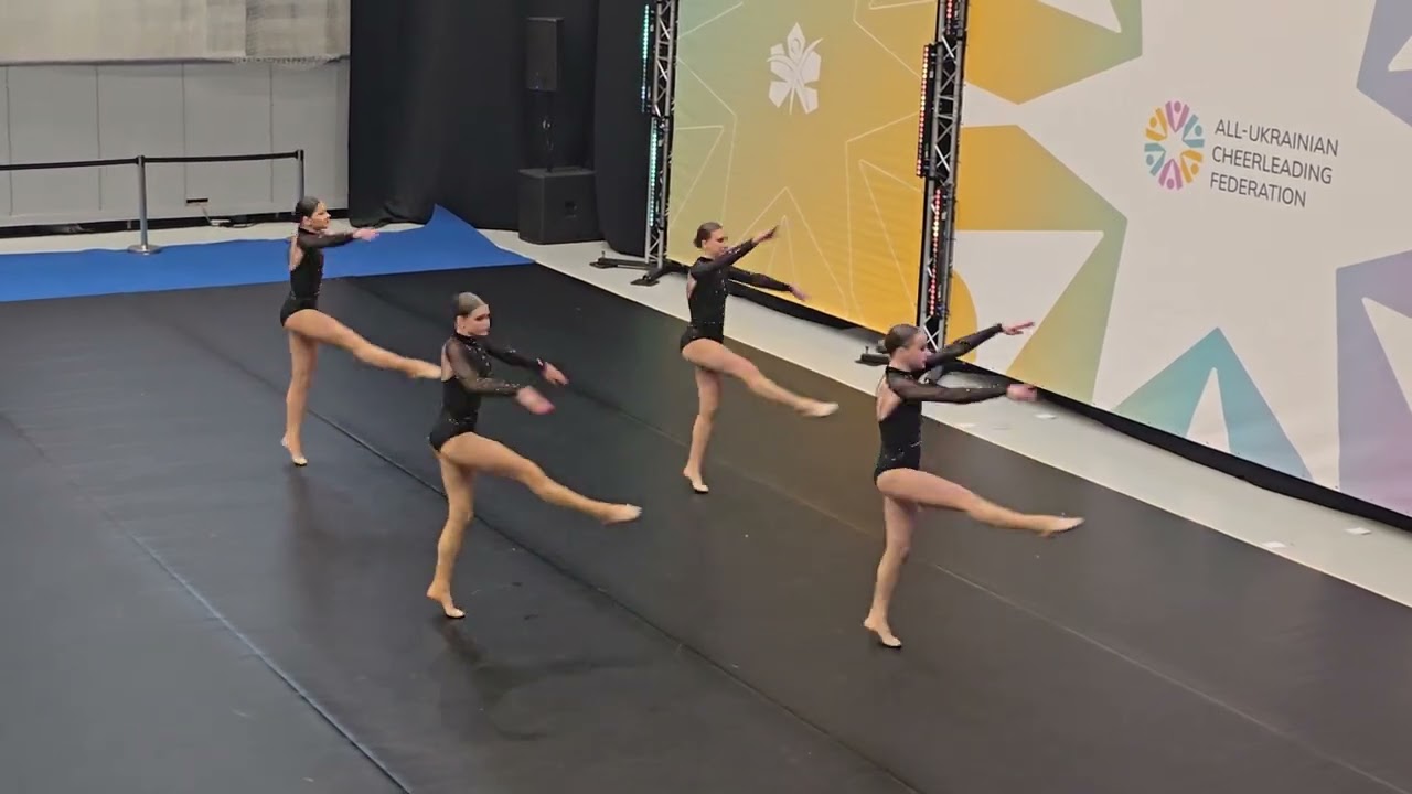 Чемпіонат по Черлідингу Київ. Квартет дорослі. Проценко Софія, Анна Курач, Христина Кудря, Міра Іщук