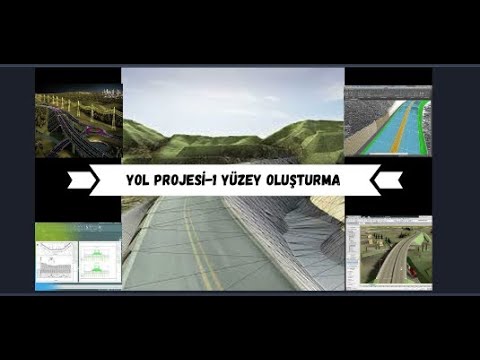 Autocad Civil 3D YOL PROJESİ -1  Yüzey Oluşturma(GPS verisi)  Autocad Civil 3D ROAD PROJECT