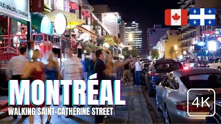 🇨🇦 Walking Montreal Nightlife 2022! Downtown Packed with Party People! [4K Ultra HDR/60fps]