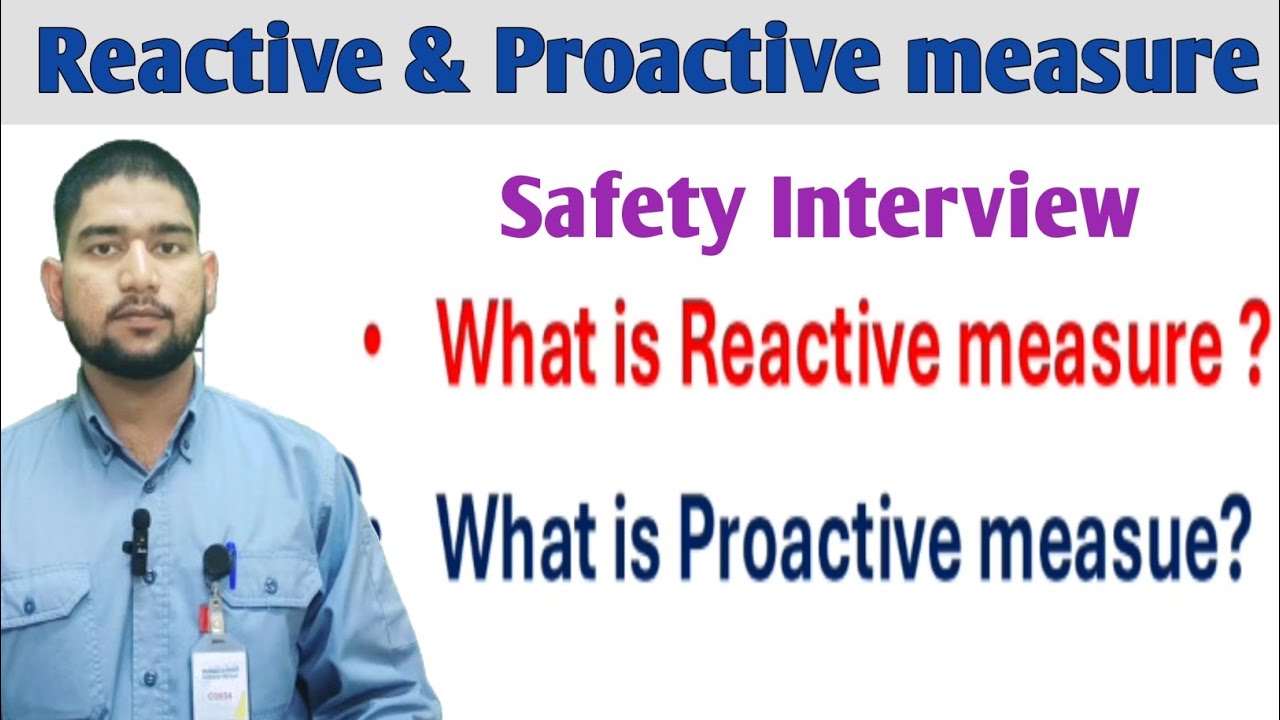 Reactive and proactive measure ! Reactive measure ! Proactive measure ...