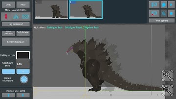 animating godzilla in stick nodes