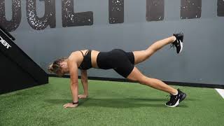 High Plank Knee Tuck to Kick
