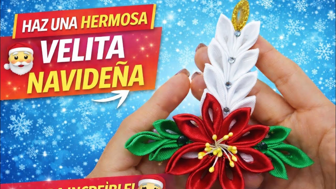 Velita de Navidad con Cinta