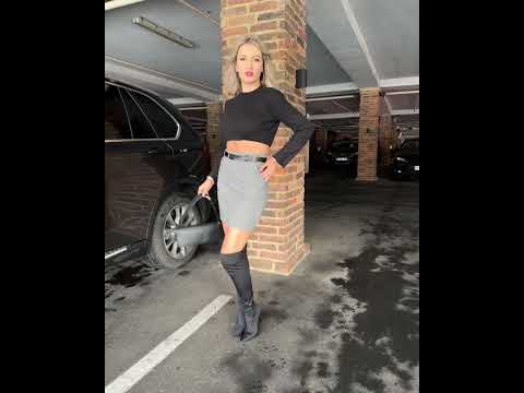 Коротка спідниця олівець напівшерсть "Зигзаг" для повсякденного носіння (Розміри 40,42,44,46), Сіра, видео 1