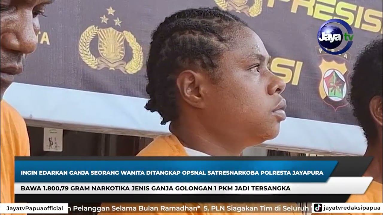 INGIN EDARKAN GANJA SEORANG WANITA DITANGKAP OPSNAL SATRESNARKOBA POLRESTA JAYAPURA
