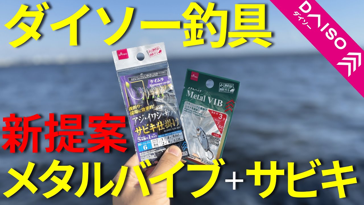 【ダイソー釣具】メタルバイブ３ｇ＋サビキがすごい釣れる！(実釣) 【新商品】お魚計測ケースも紹介！