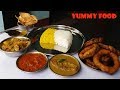 eating yummy and spicy food mukbang Indian food
