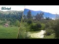 A small swamp and beautiful huts in the north of iran