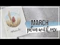 BULLET JOURNAL | Plan with me March dried flowers