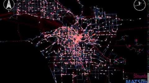The MATSim Open Los Angeles Model: Visualization of simulated public transit