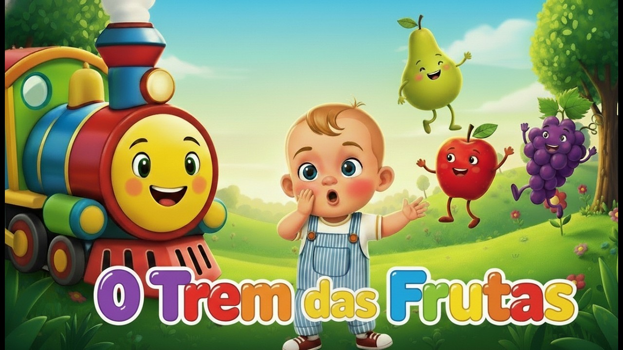 O Trem das Frutas 🍎🍐🍇 | Música Infantil Educativa para Bebês | Piui Piui Kids