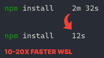 How to make WSL 10x faster