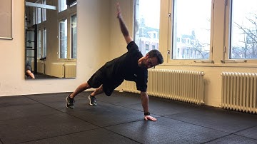 High plank full trunk rotation