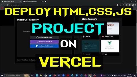 How to deploy project on vercel in 2025 | vercel deployement | html css and javascript project