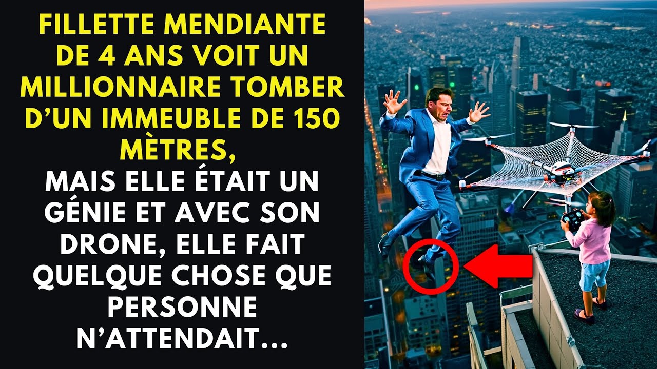 FILLETTE MENDIANT DE 4 ANS VOIT UN MILLIONNAIRE TOMBER D’UN IMMEUBLE DE 150 MÈTRES, MAIS...