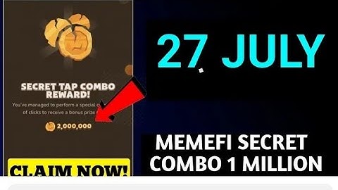 Memefi Daily Combo 27 July 2024 | today memefi 5,000,000 coin