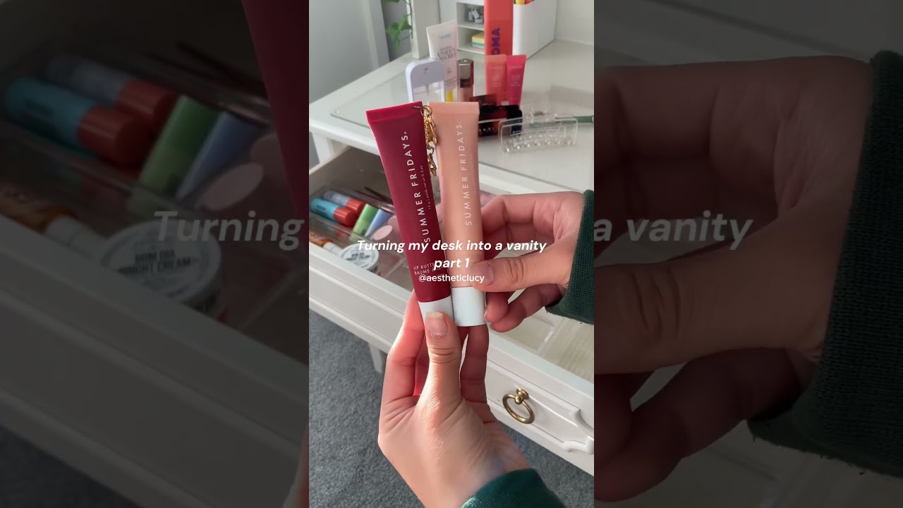 turning my desk into a vanity part 1🪞🫧⛅️ 