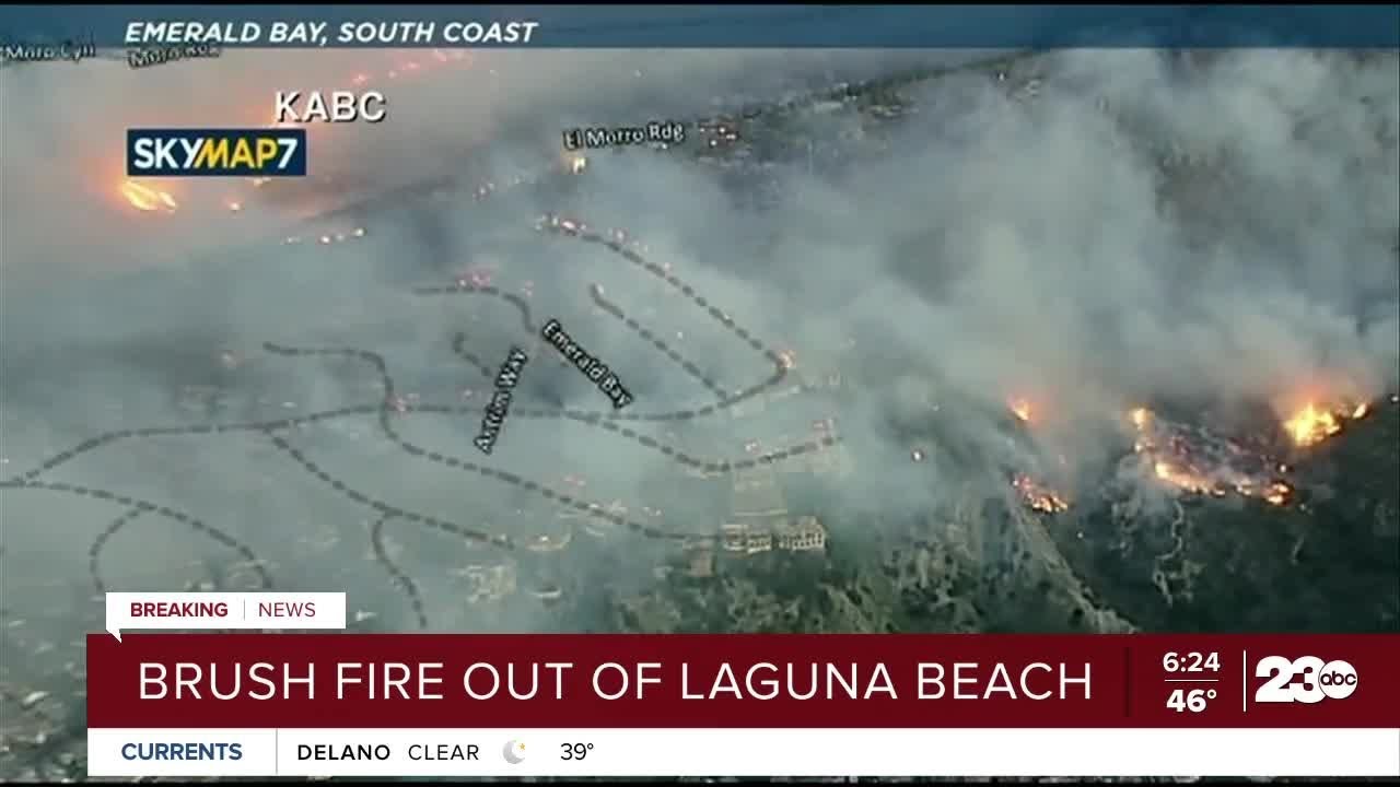 California brush fire forces evacuations in Laguna Beach area