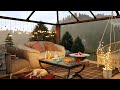 Spring Cozy Porch Ambience with First Birdsong and Campfire Sounds for Relaxation and Sleep
