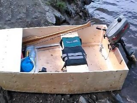 Home Made DIY Fishing Boat With Outboard Motor - YouTube