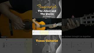 The Joker And The Queen - Ed Sheeran - Fingerstyle Guitar Tutorial + TAB & Lyrics  #fingerstyle