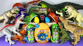 Jurassic World Unboxing Review Asmr Colorful Dinosaur T-rex D-rex Mosa Giga Zuru Smashers 55 Egg screenshot 4