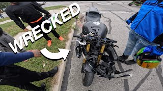 CBR 1000 HIT BY CRAZY DRIVER!!!