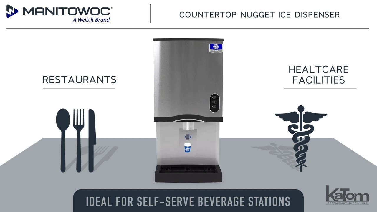 Manitowoc CNF0202A - 315 LB Air-Cooled Countertop Nugget Ice Machine and  Touchless Dispenser