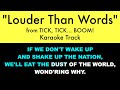 Louder than words from tick tick boom  karaoke track with lyrics on screen